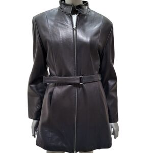 261. Danier Black Leather Jacket - Size 8-10